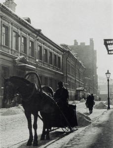 Извозчик. Малый Кисельный переулок. Москва, 1926 г. Фотограф: Родченко А.М.